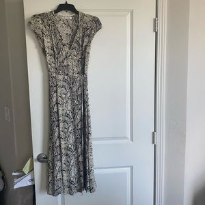 Reformation snake-print midi/maxi dress